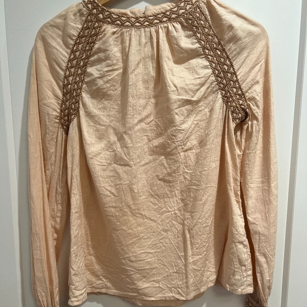 Faherty Arles Blouse - Blush - XS